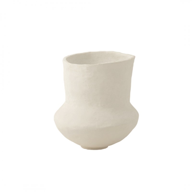 POT ARCHAIC PAPER MACHE OFF-WHITE 40